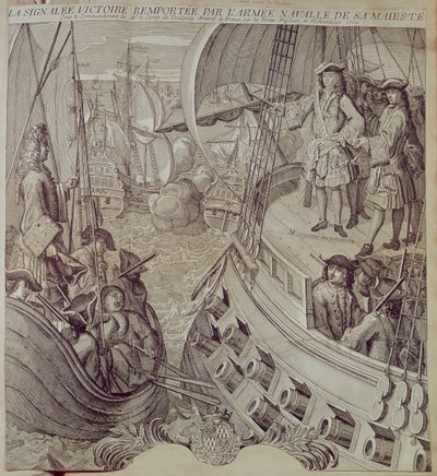 Victory of the Navy of Louis XIV Against the English and Dutch Fleet in 1704 by French School